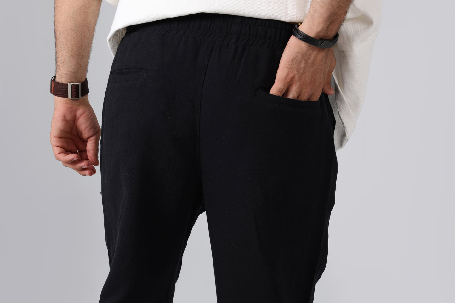 Laguna Black Linen Pants