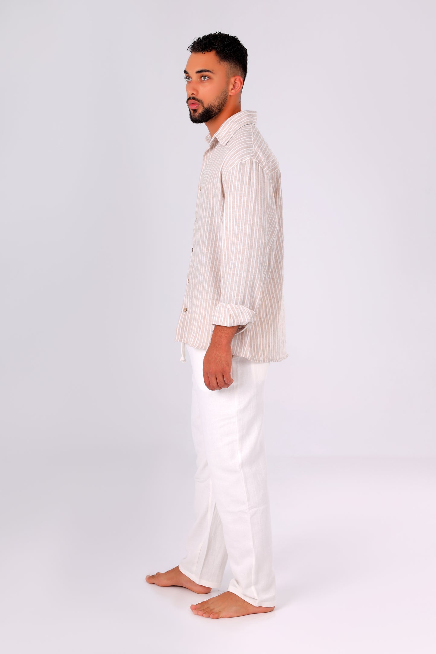 Linen Breeze Beige Shirt
