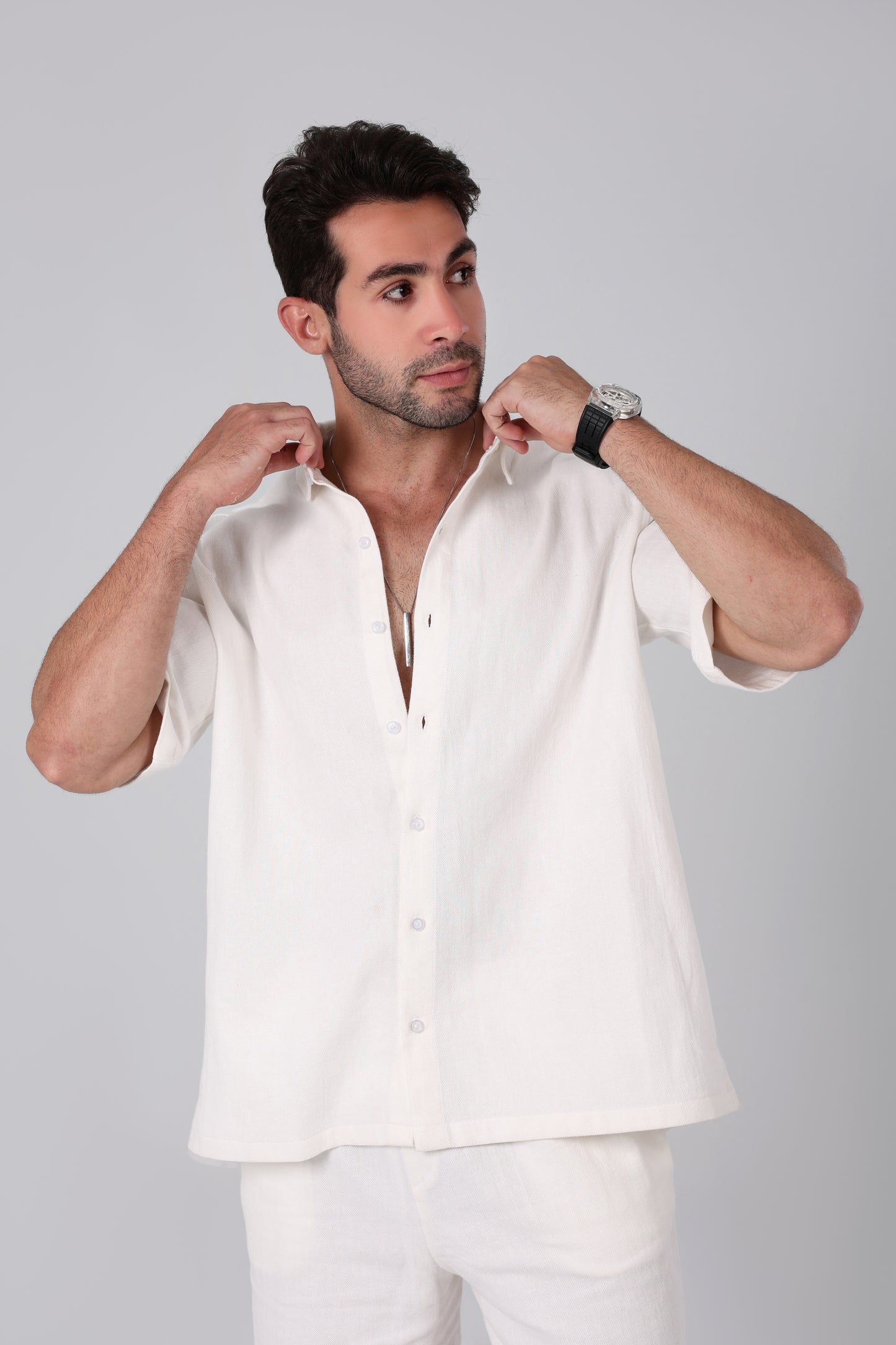 Sol White Linen Shirt