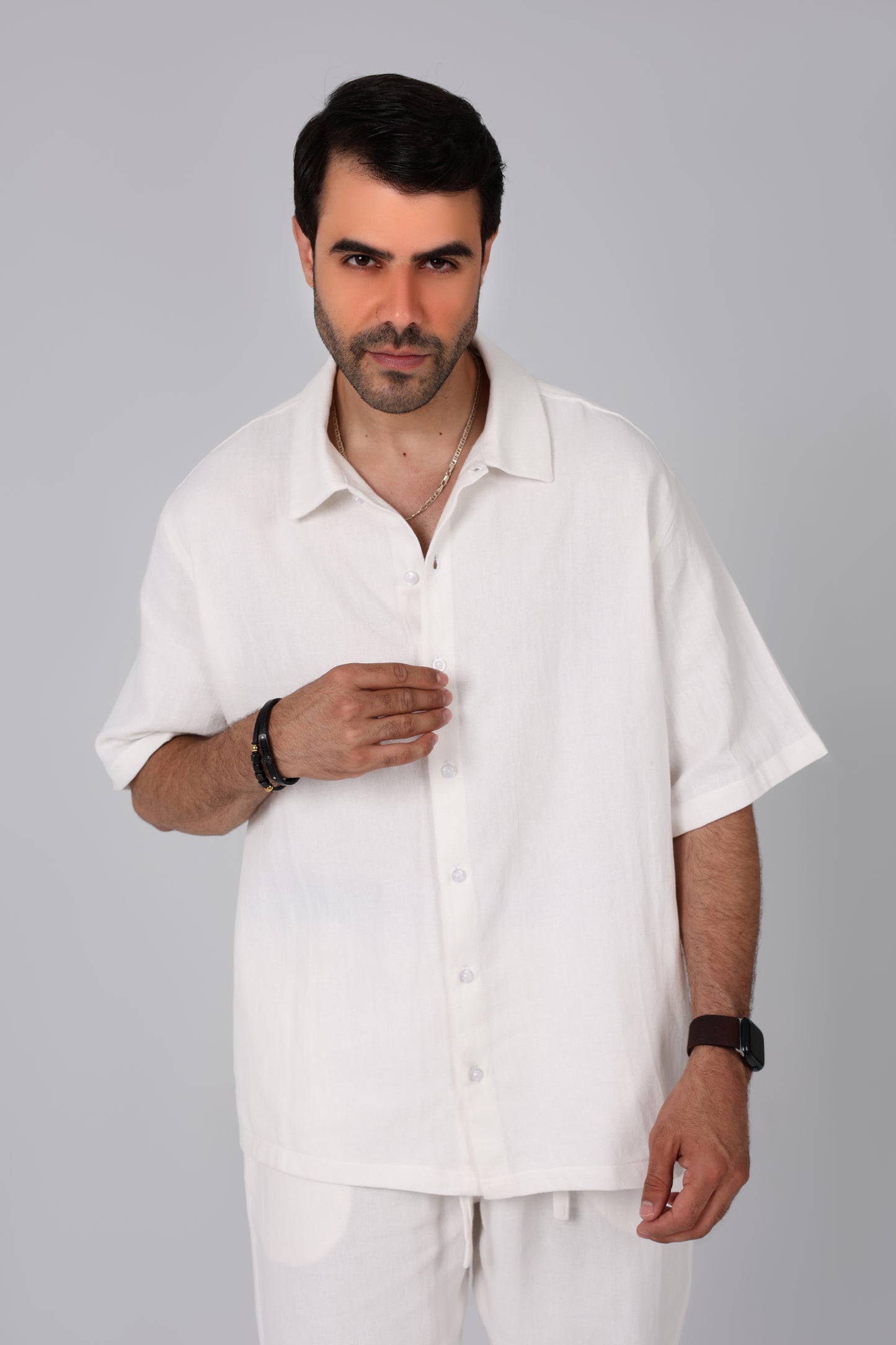 Sol White Linen Shirt