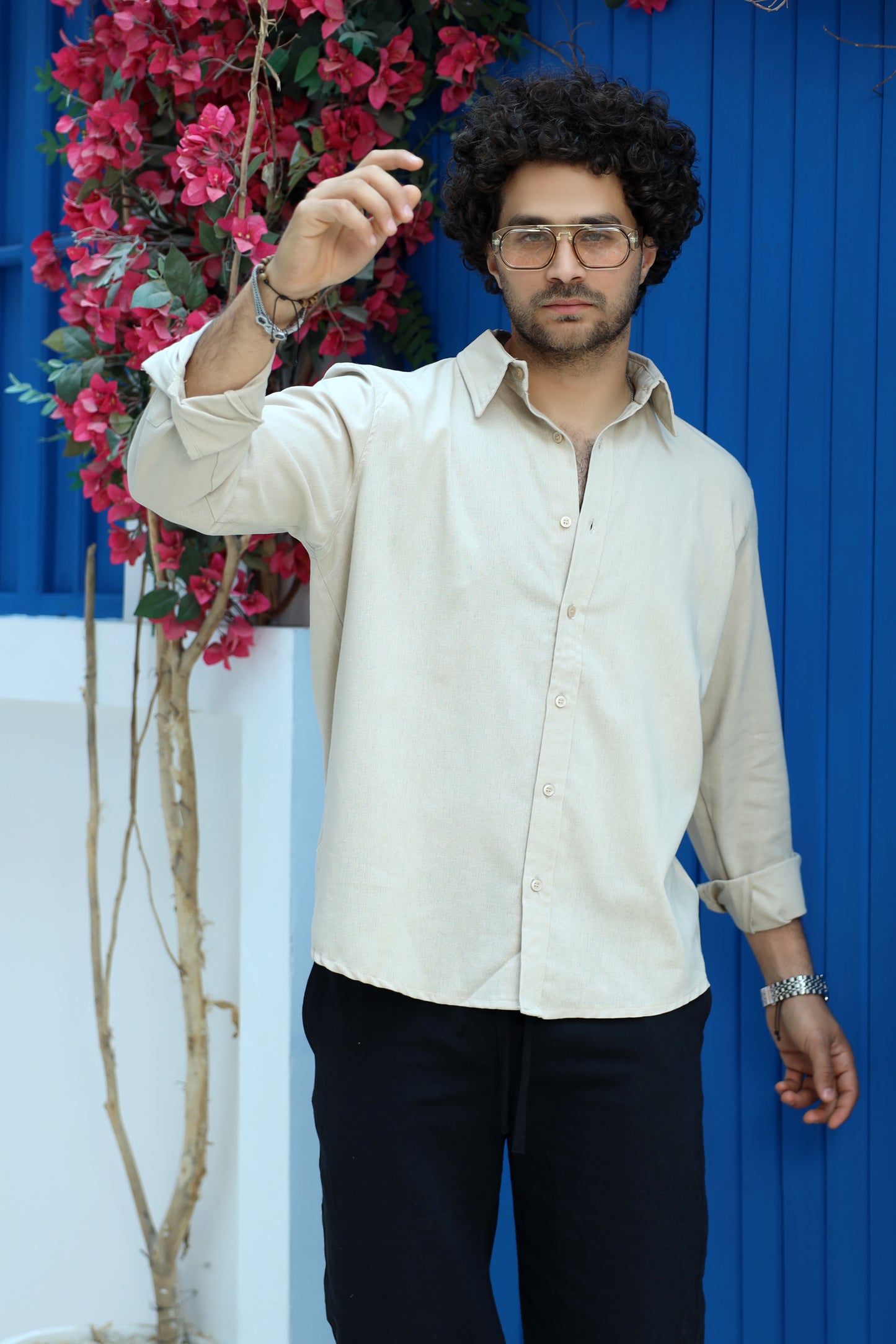 Beige Linen Shirt