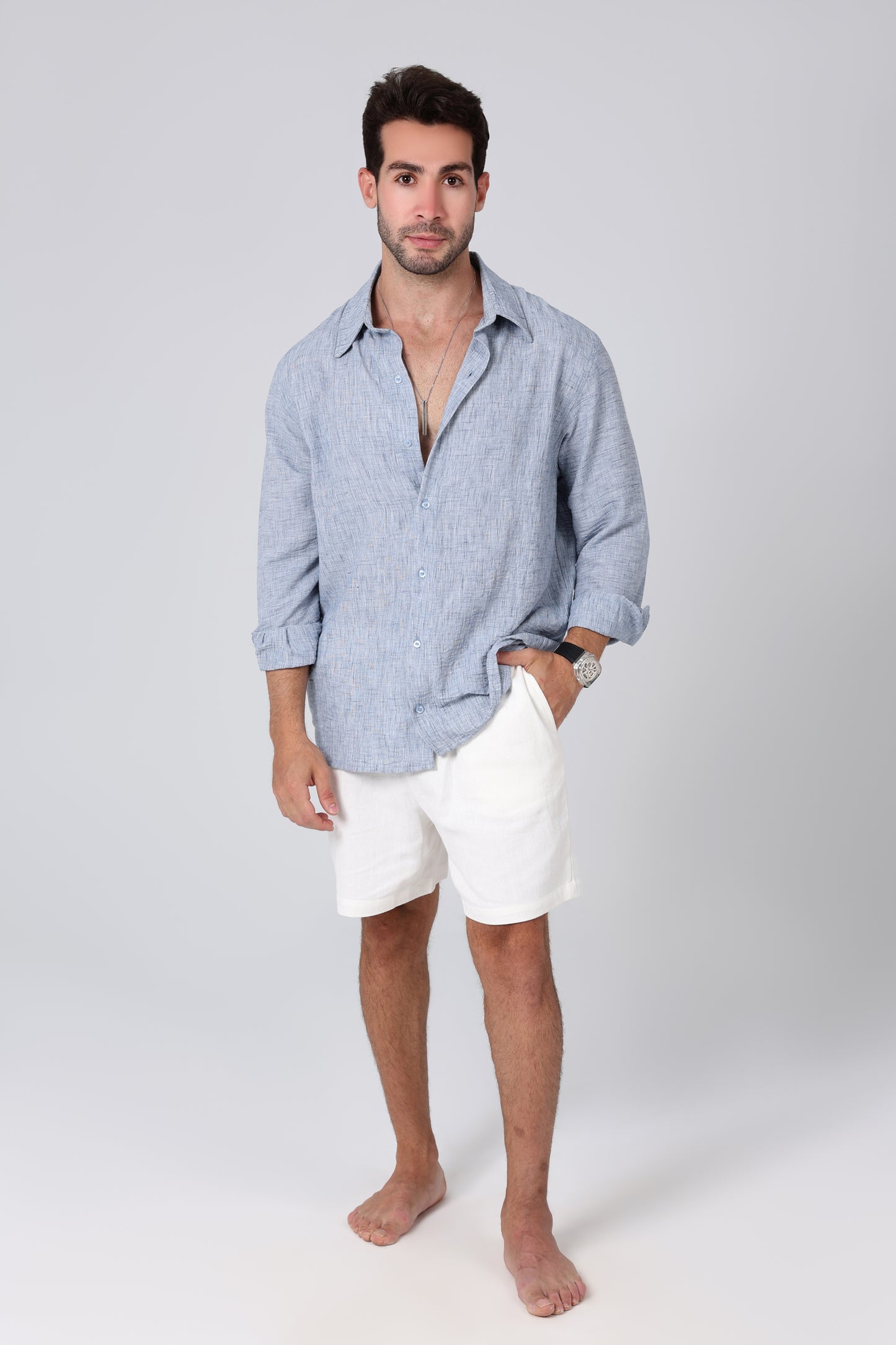 Seawind Blue Linen Shirt