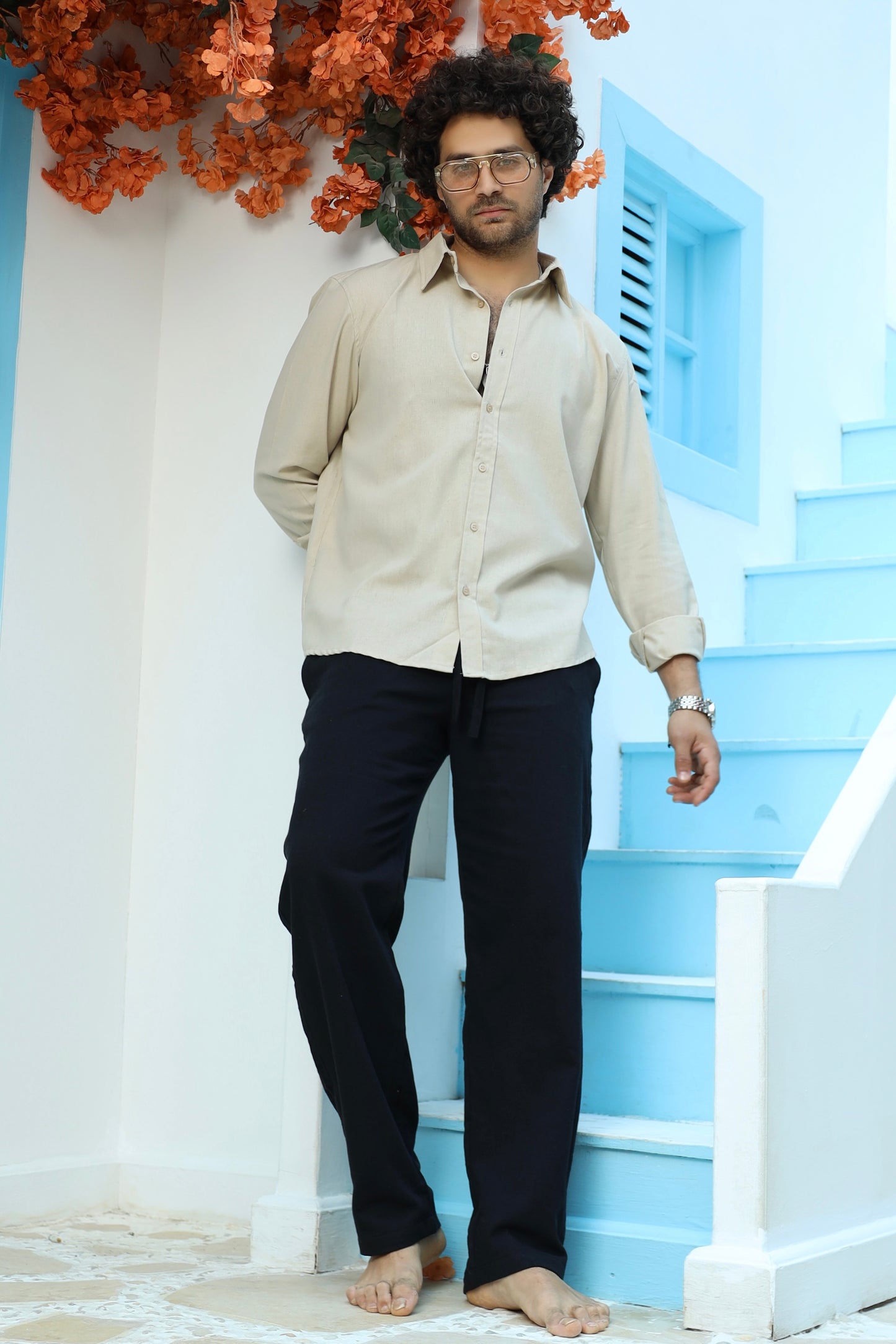 Beige Linen Shirt