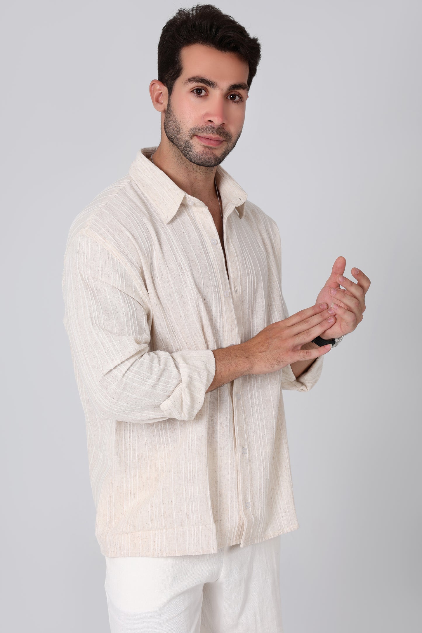Kala Beige Linen Shirt
