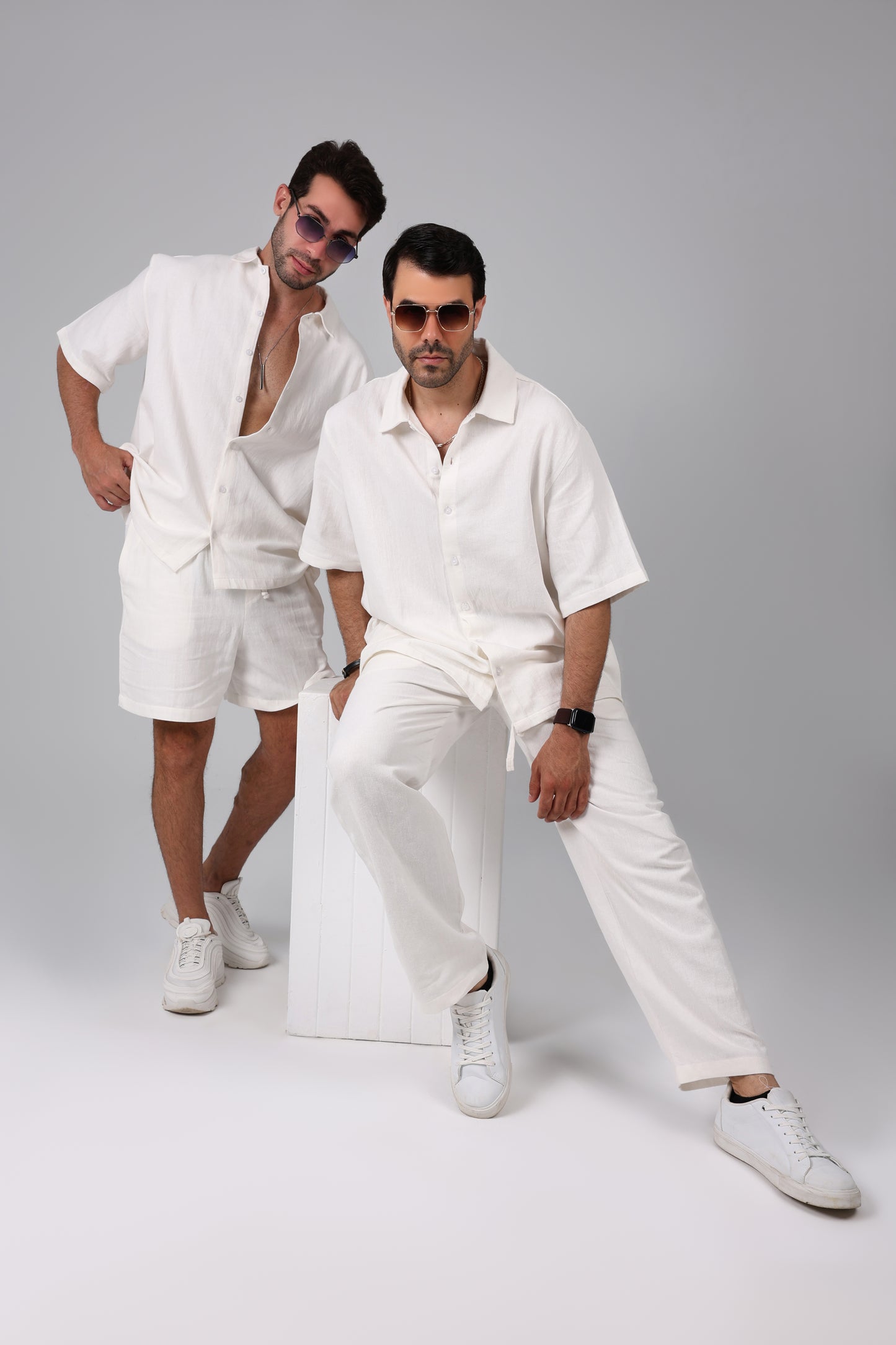 Laguna White Linen Pants