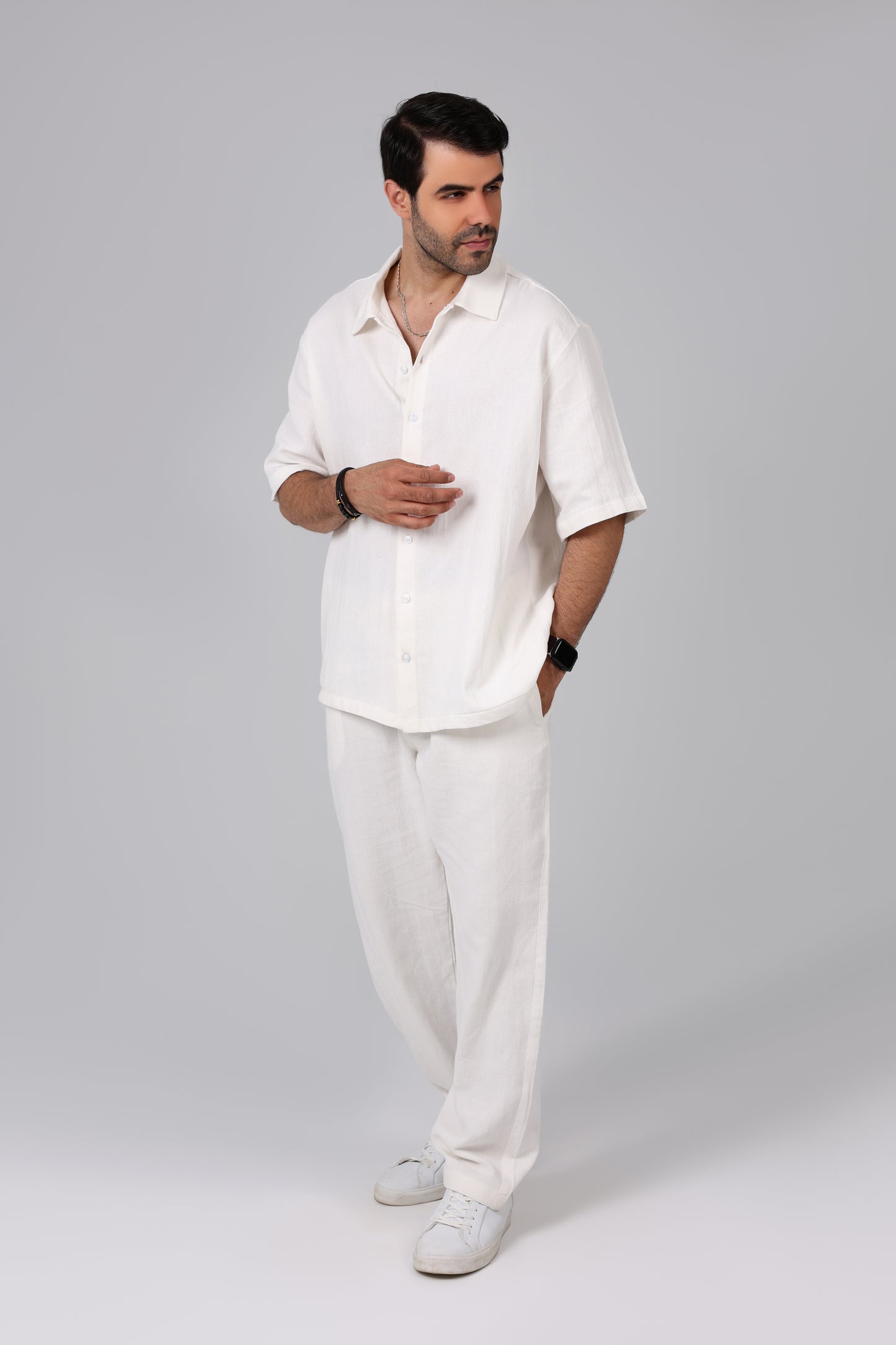 Laguna White Linen Pants