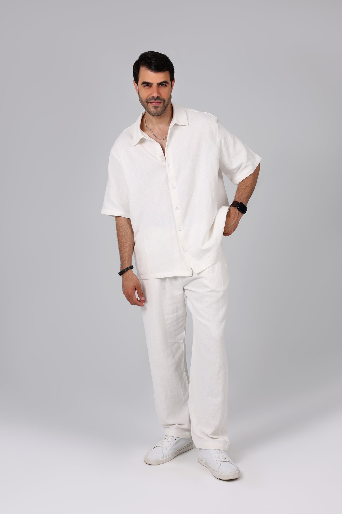 Laguna White Linen Pants