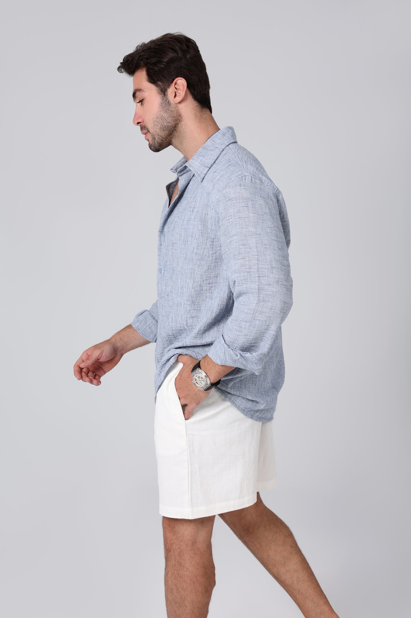 Seawind Blue Linen Shirt