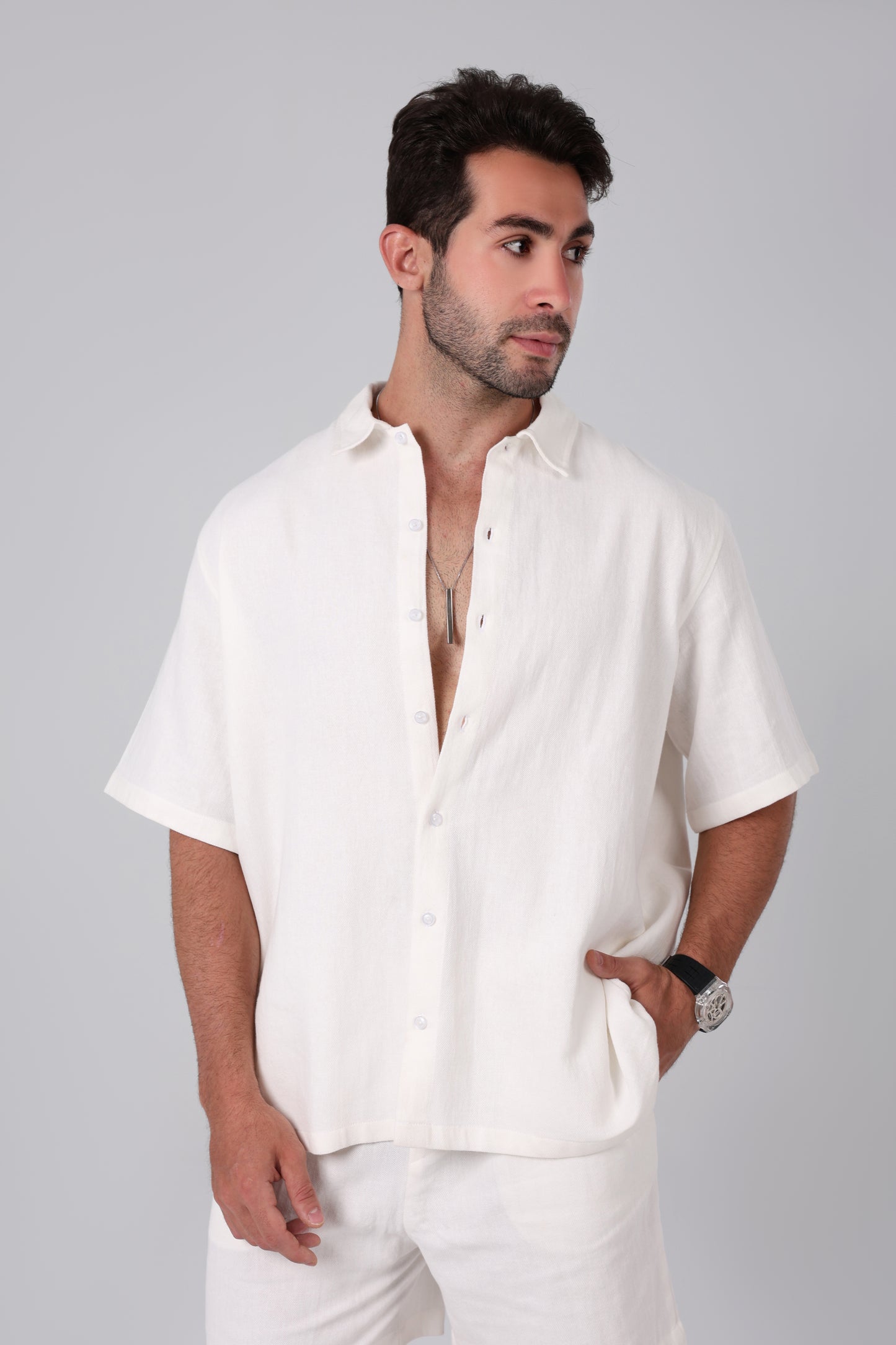 Sol White Linen Shirt