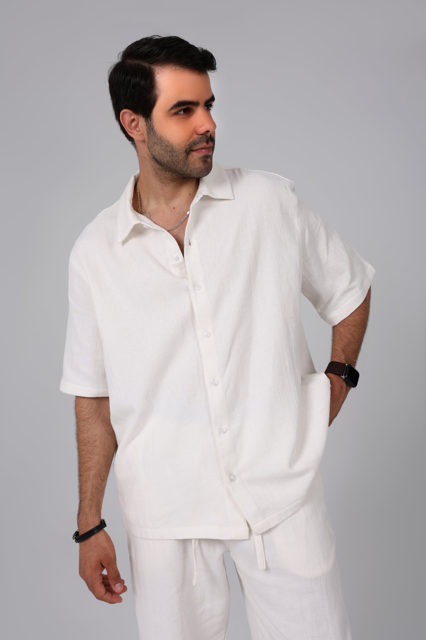 Sol White Linen Shirt