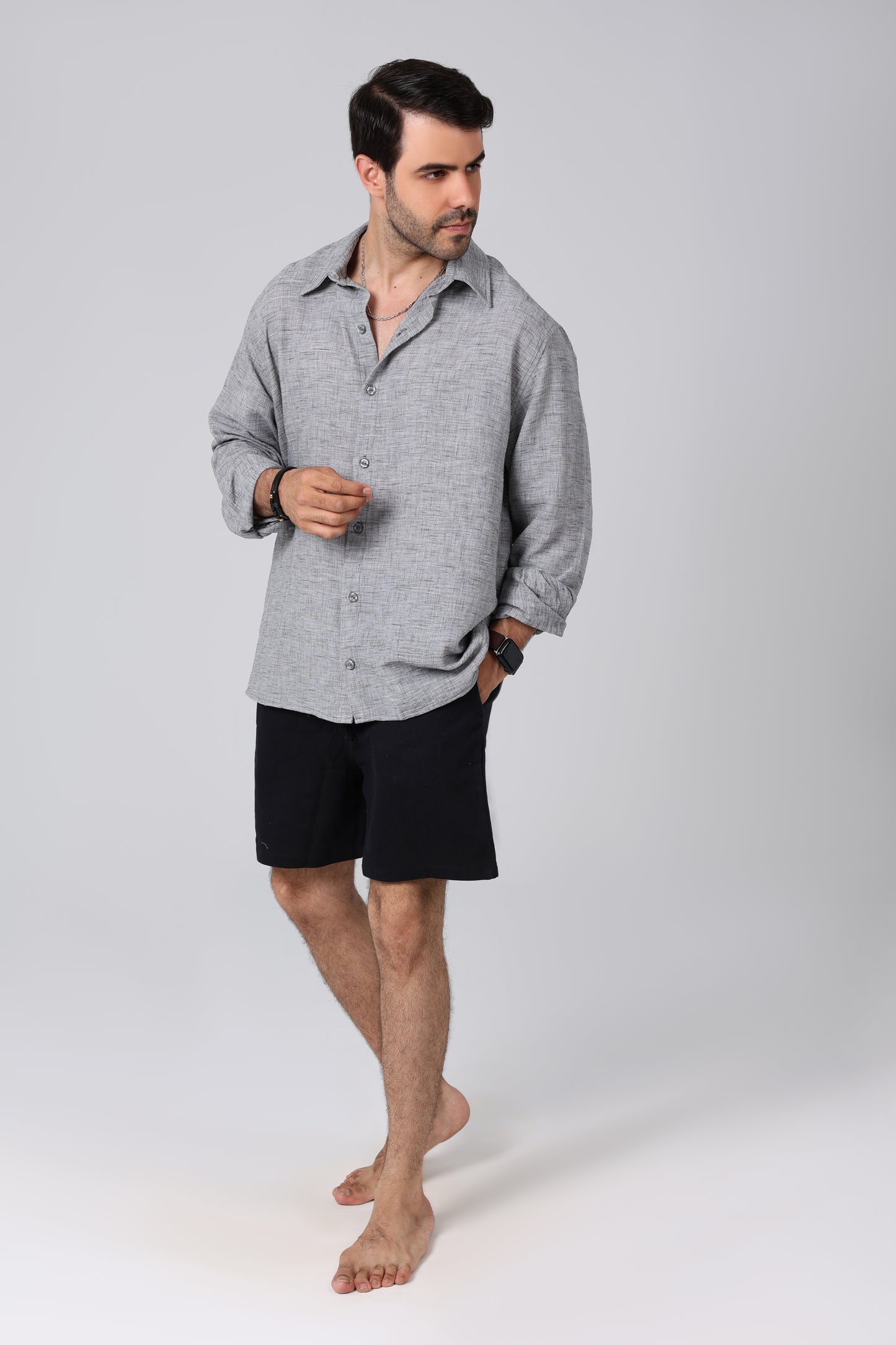 Seawind Grey Linen Shirt