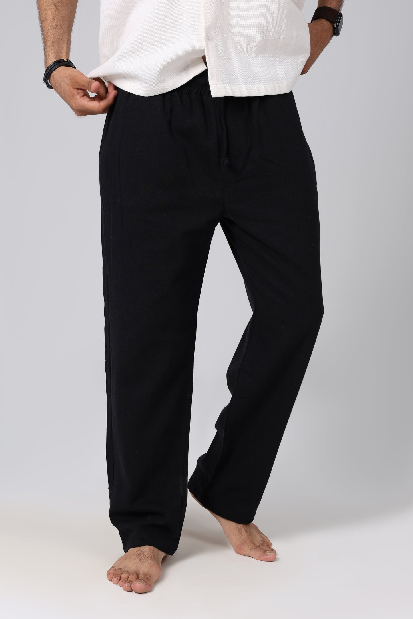 Laguna Black Linen Pants
