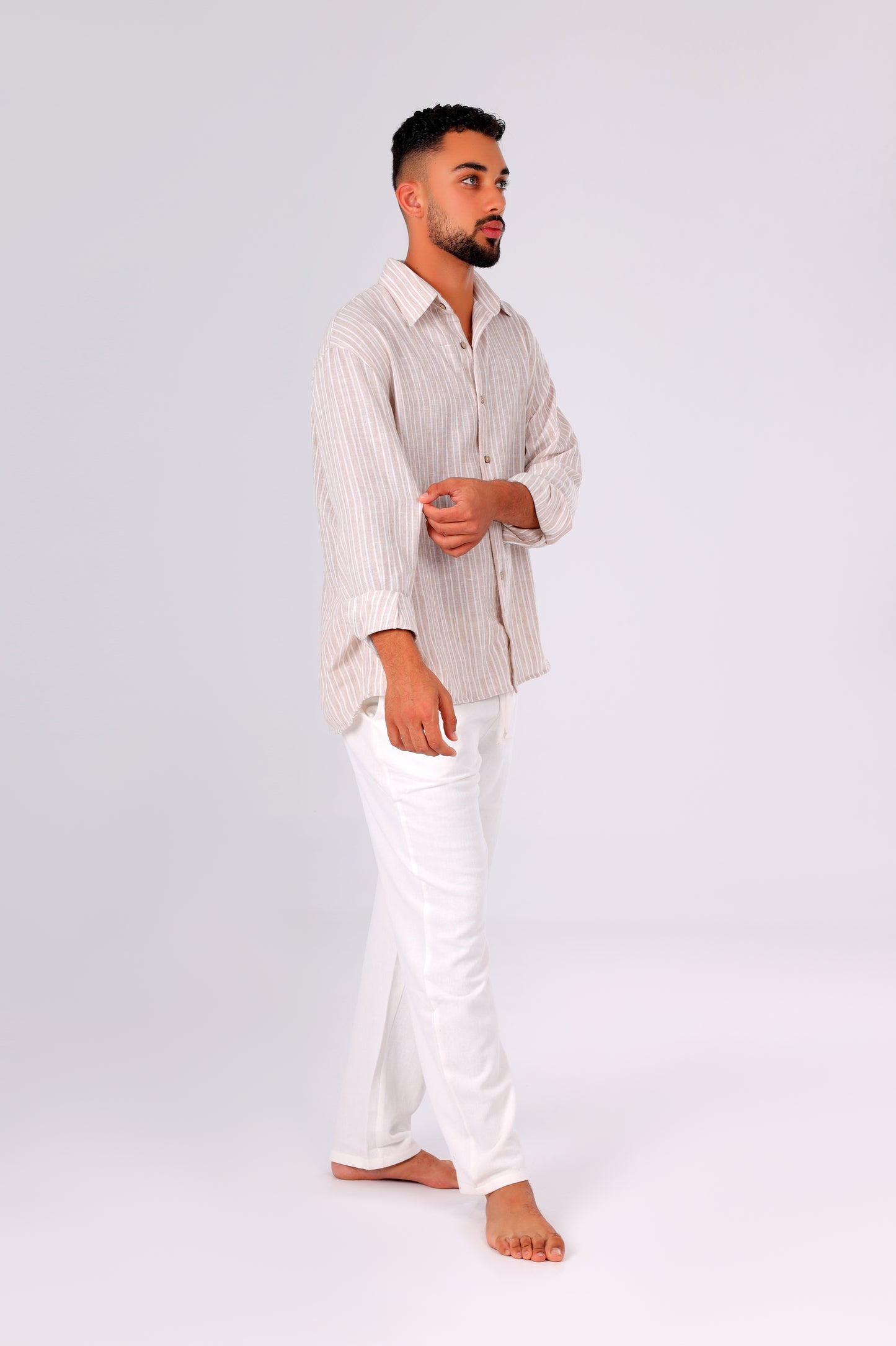 Linen Breeze Beige Shirt