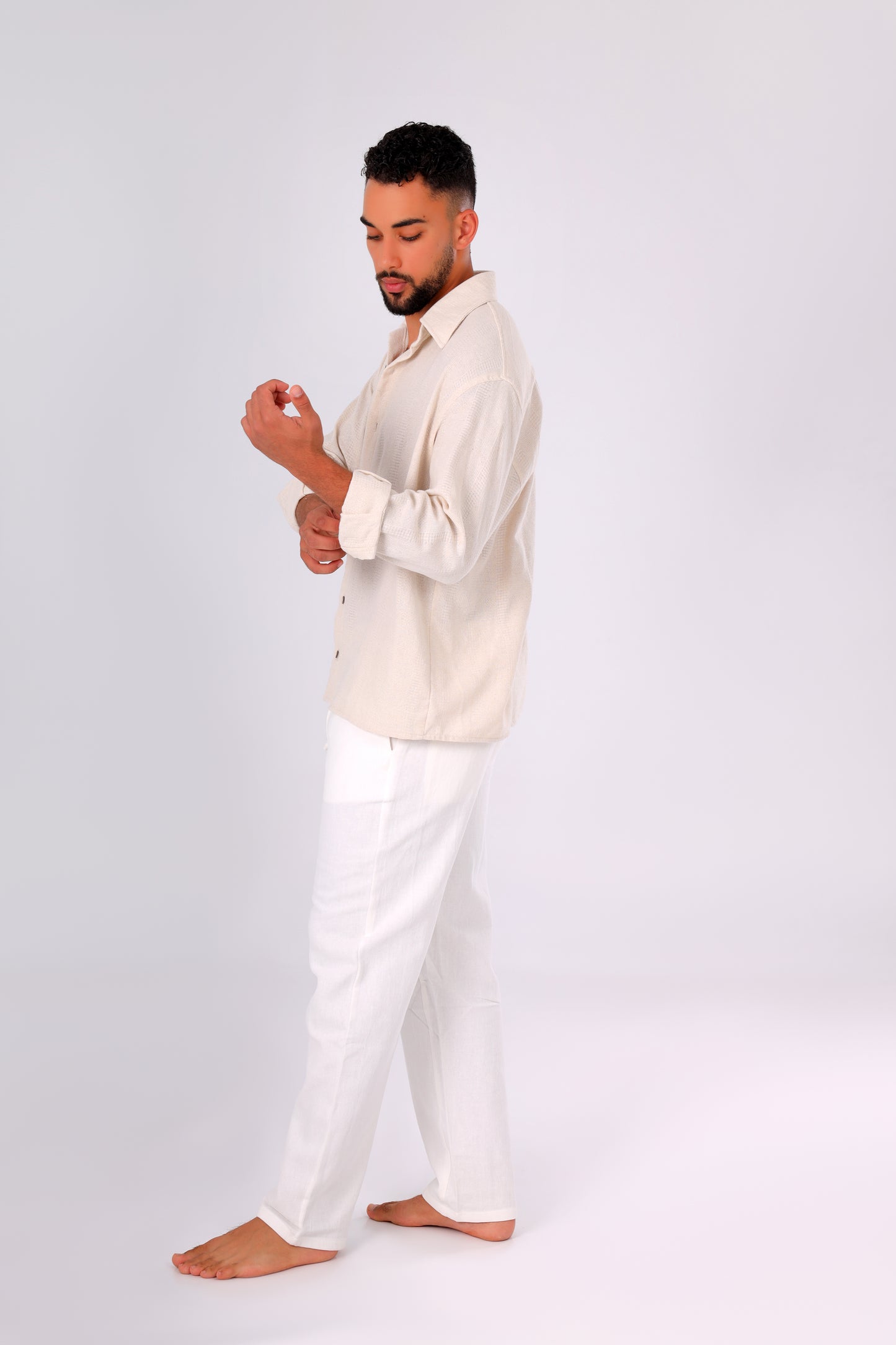 Linen Breeze Beige Shirt