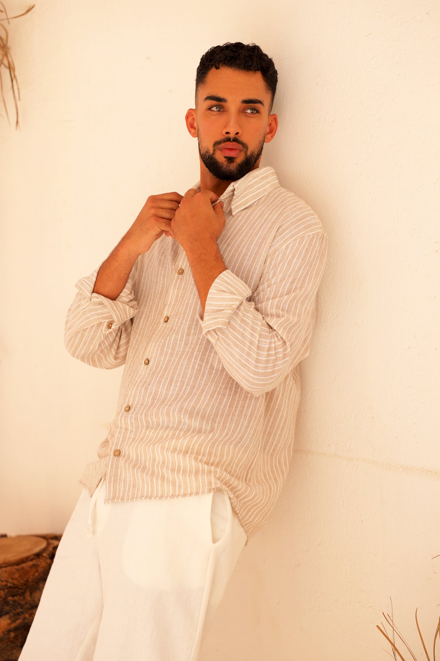 Linen Breeze Beige Shirt