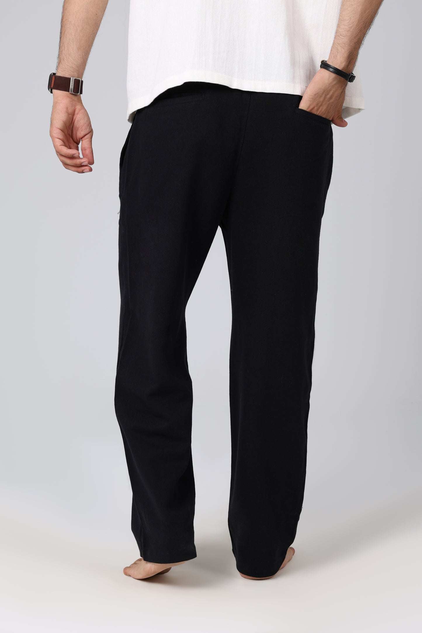 Laguna Black Linen Pants