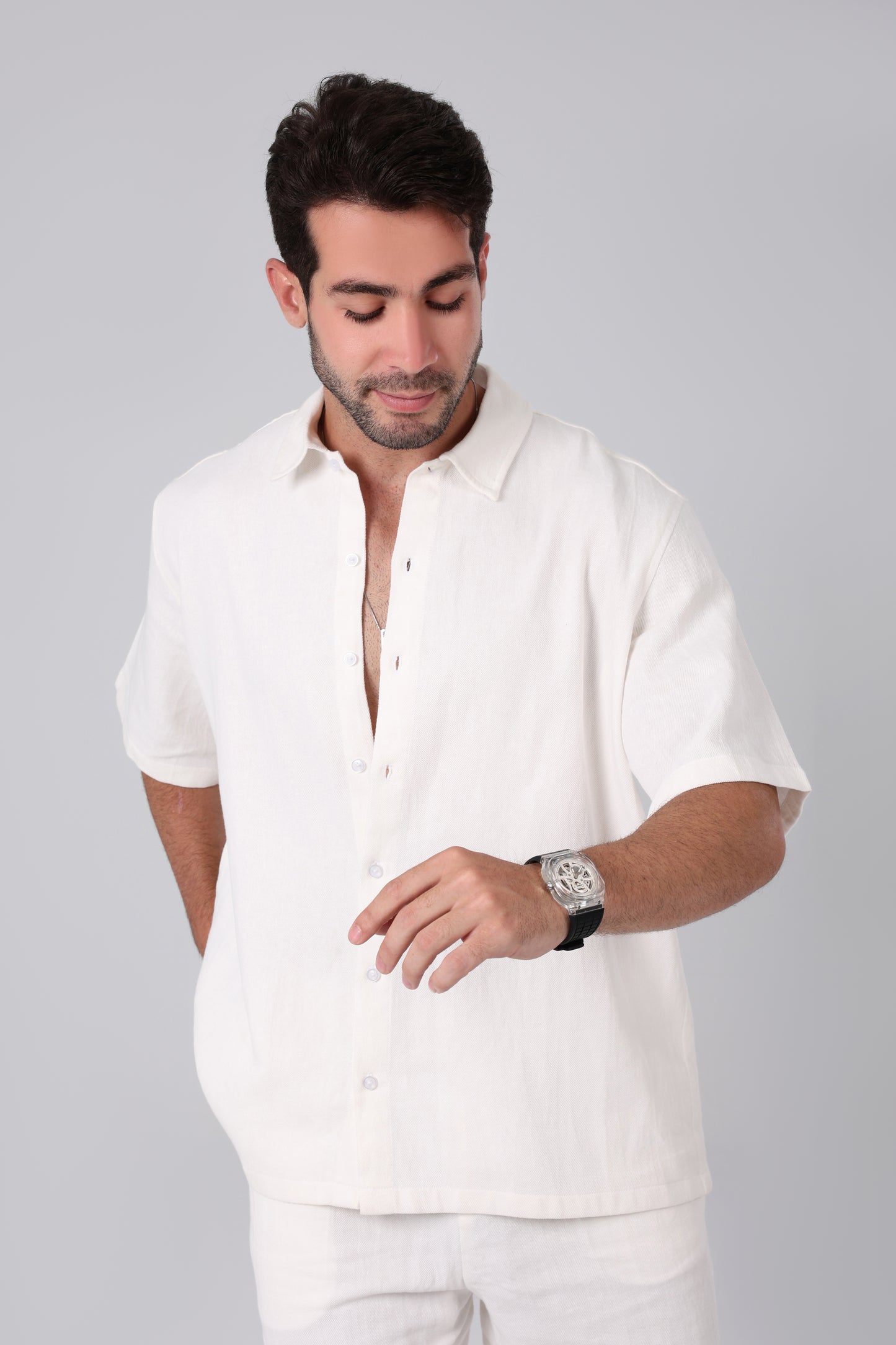Sol White Linen Shirt