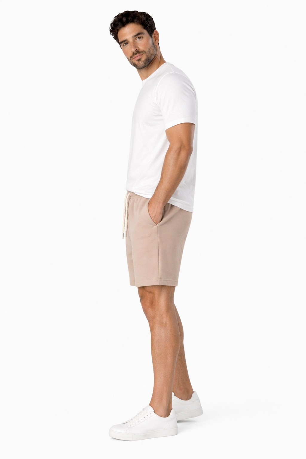 Sweat-shorts - Beige