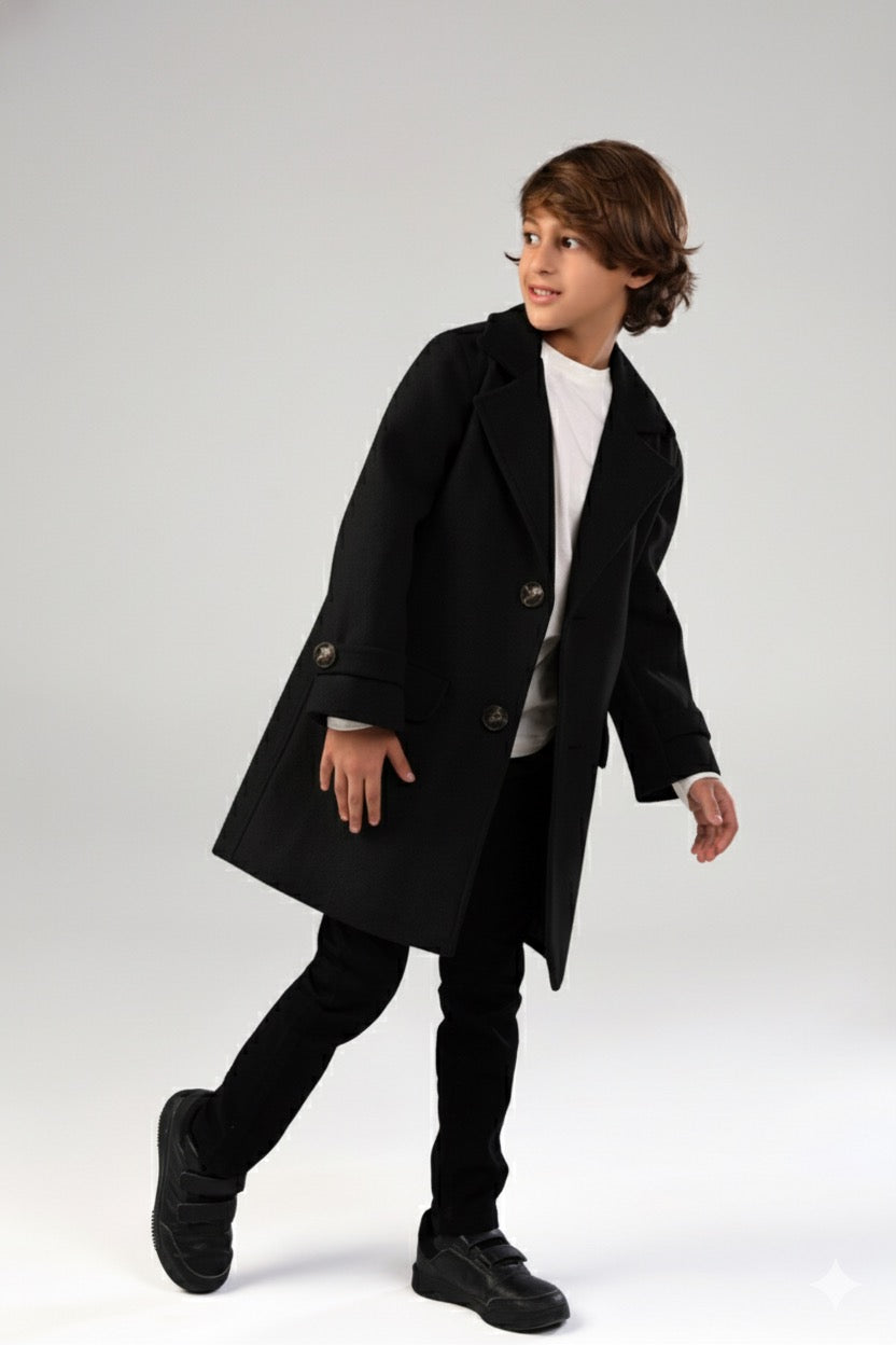 The Little Editor Coat - Black (Boy)
