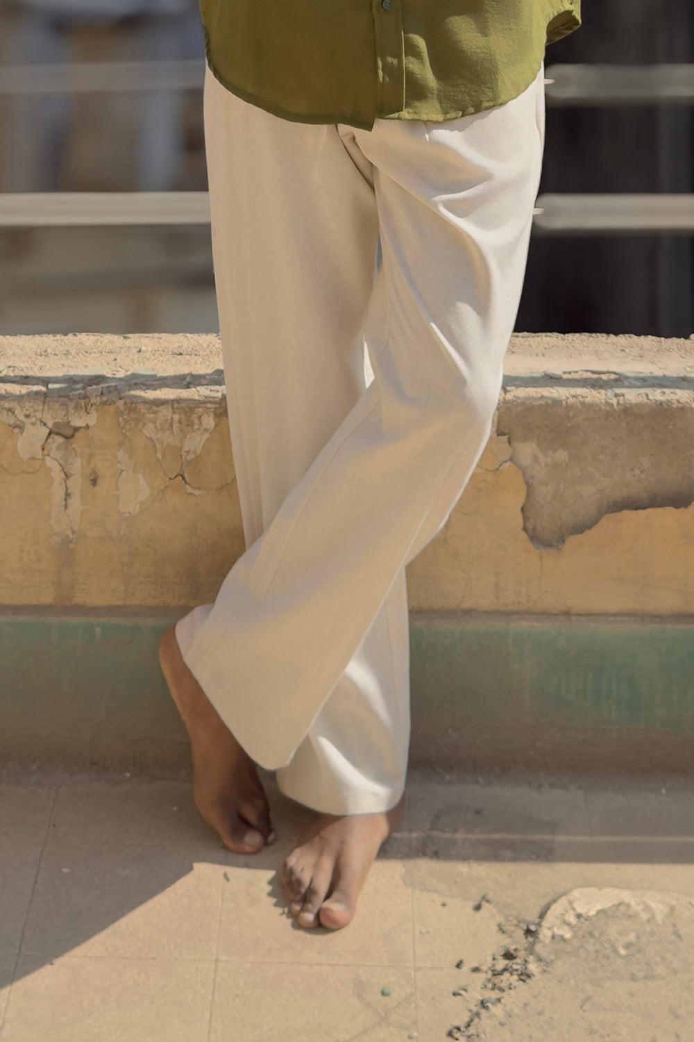 Beige Relax Linen Pants