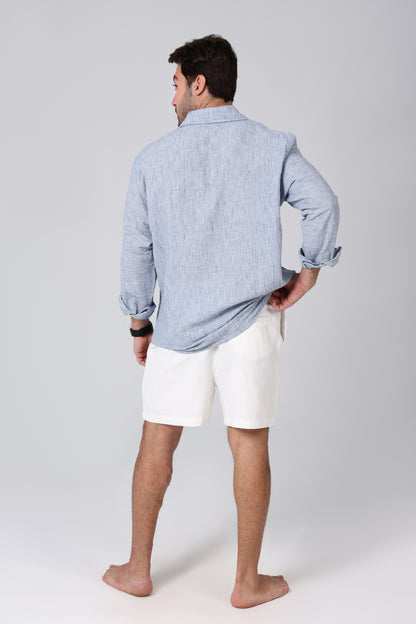 Seawind Blue Linen Shirt
