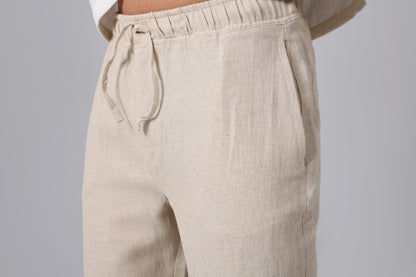 Laguna Beige Linen Pants