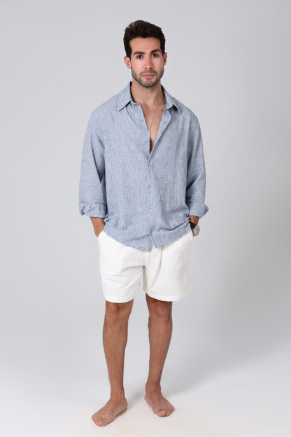 Seawind Blue Linen Shirt