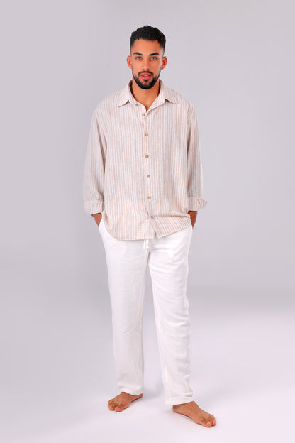 Linen Breeze Beige Shirt