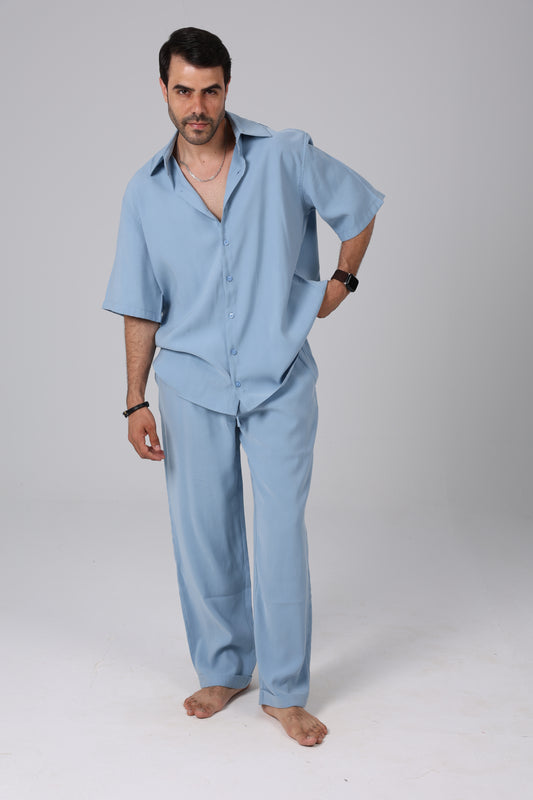 Coastal Blue Pants Set