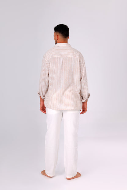 Linen Breeze Beige Shirt