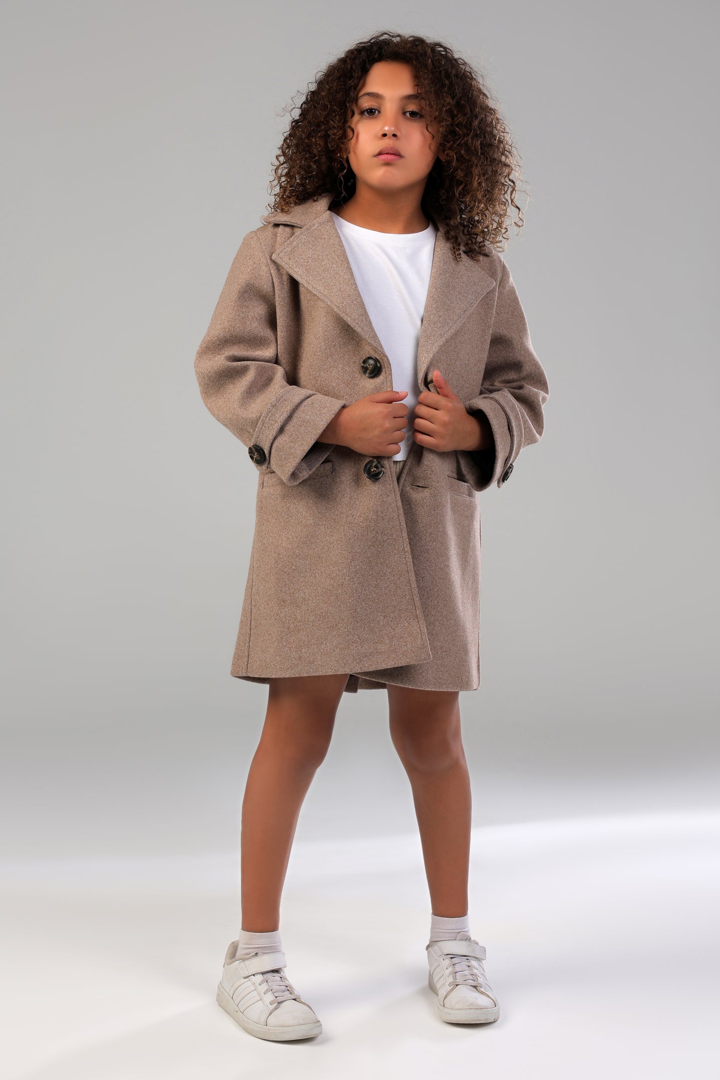 The Little Editor Coat - Coffee (Girl)