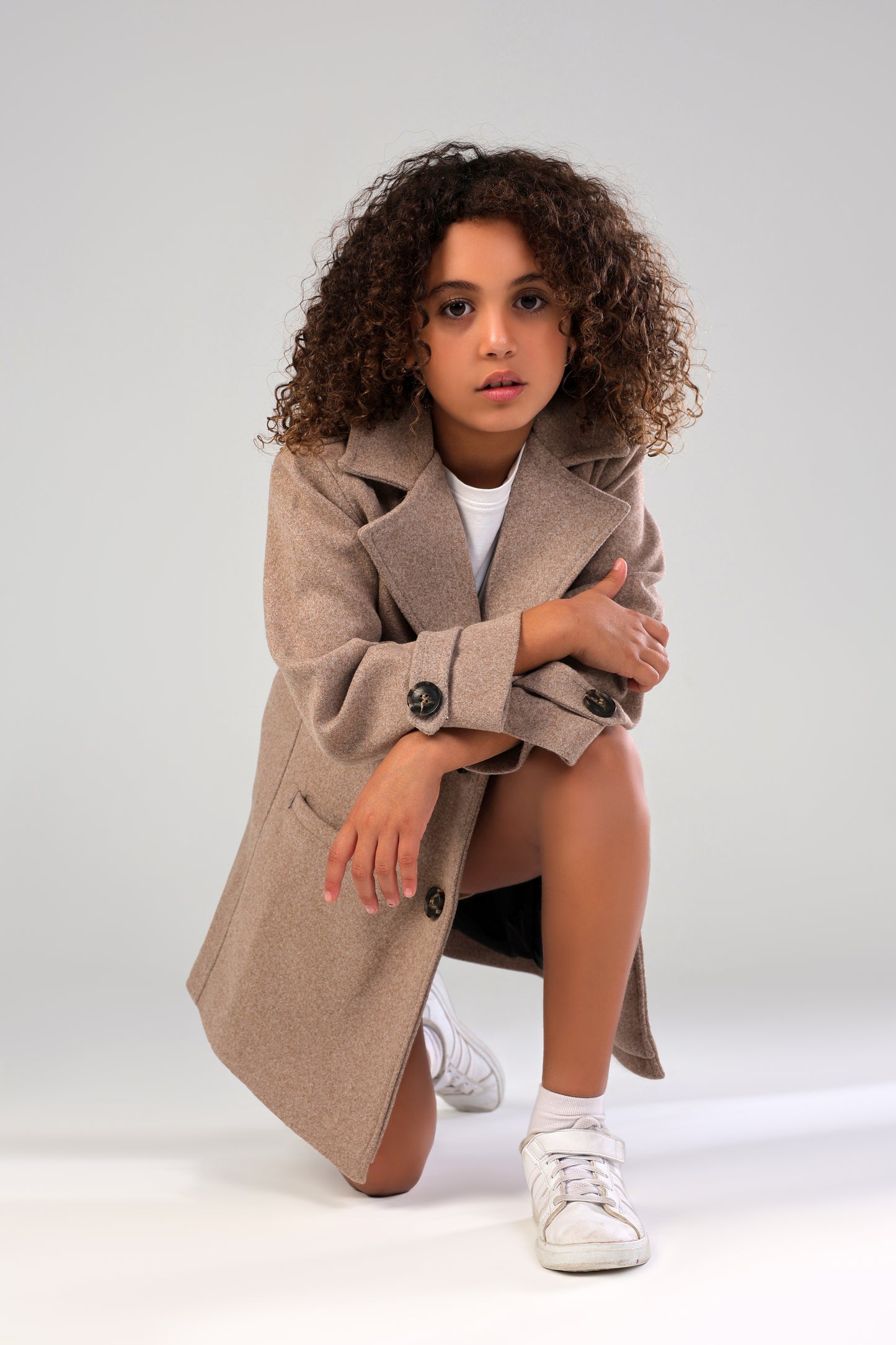 The Little Editor Coat - Coffee (Girl)