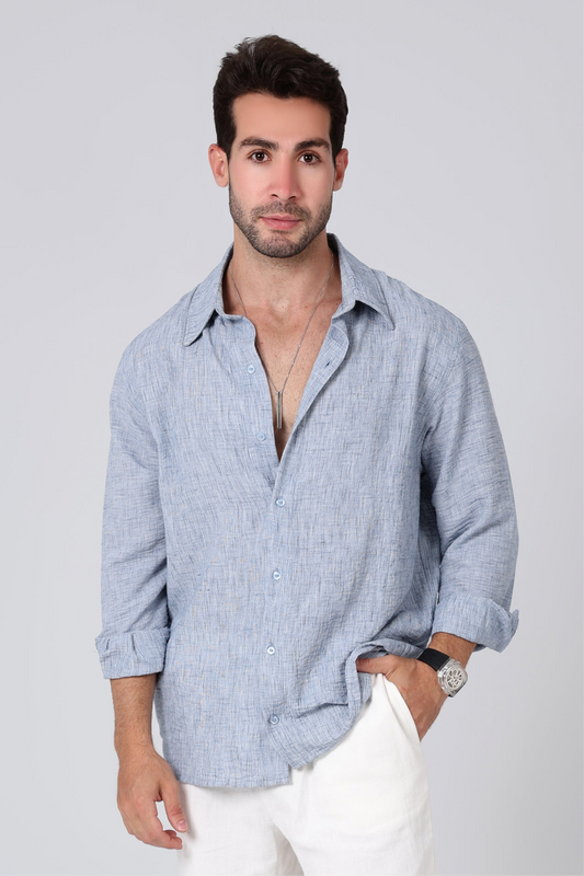 Seawind Blue Linen Shirt