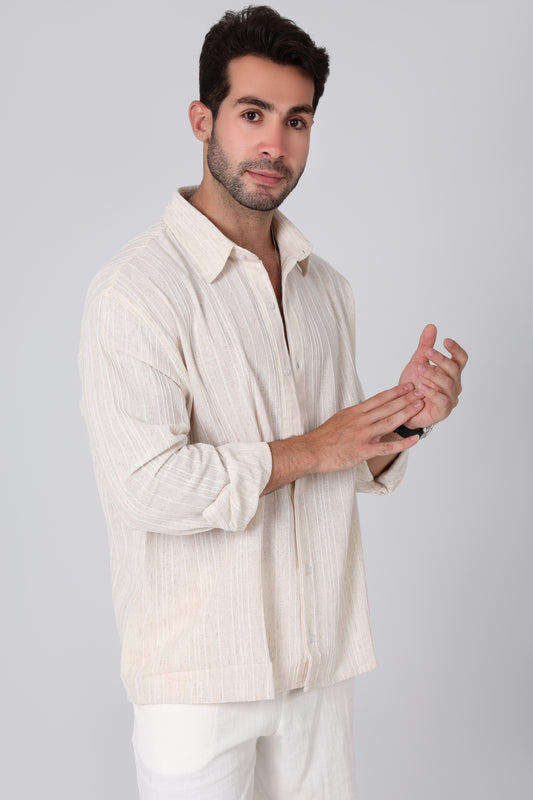 Kala Beige Linen Shirt