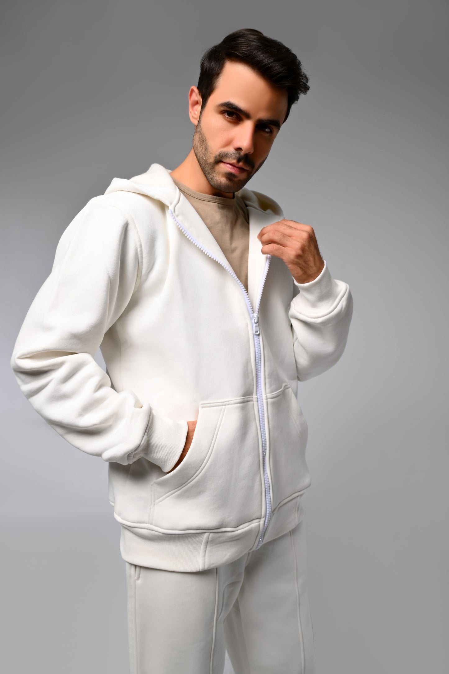 White Milton Hoodie