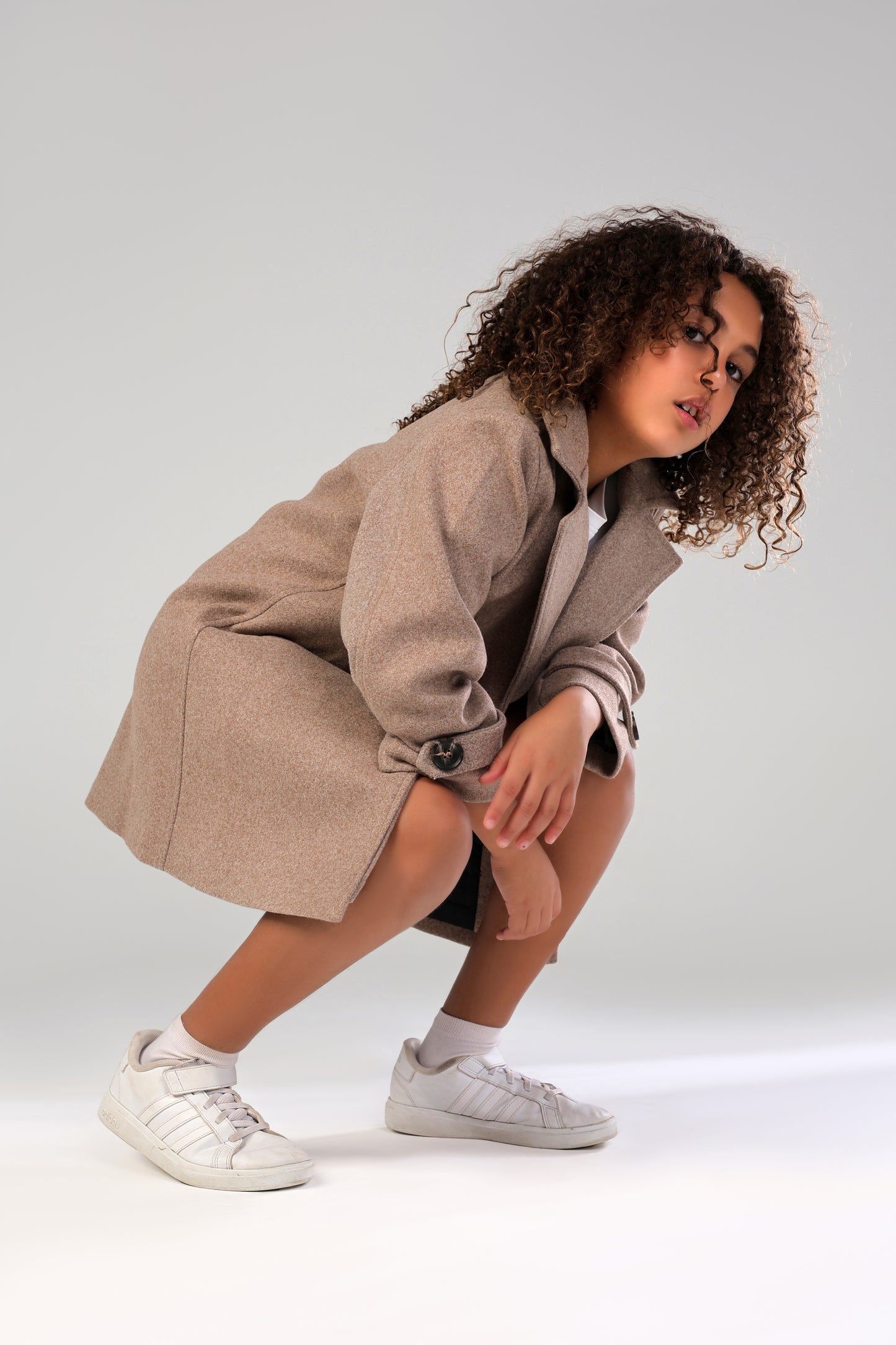 The Little Editor Coat - Coffee (Girl)