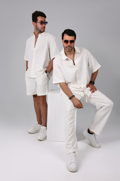 Laguna White Linen Pants