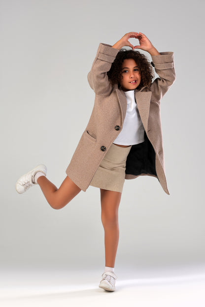 The Little Editor Coat - Coffee (Girl)