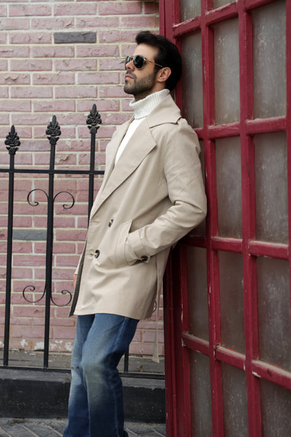 Beige Gabardine Trench