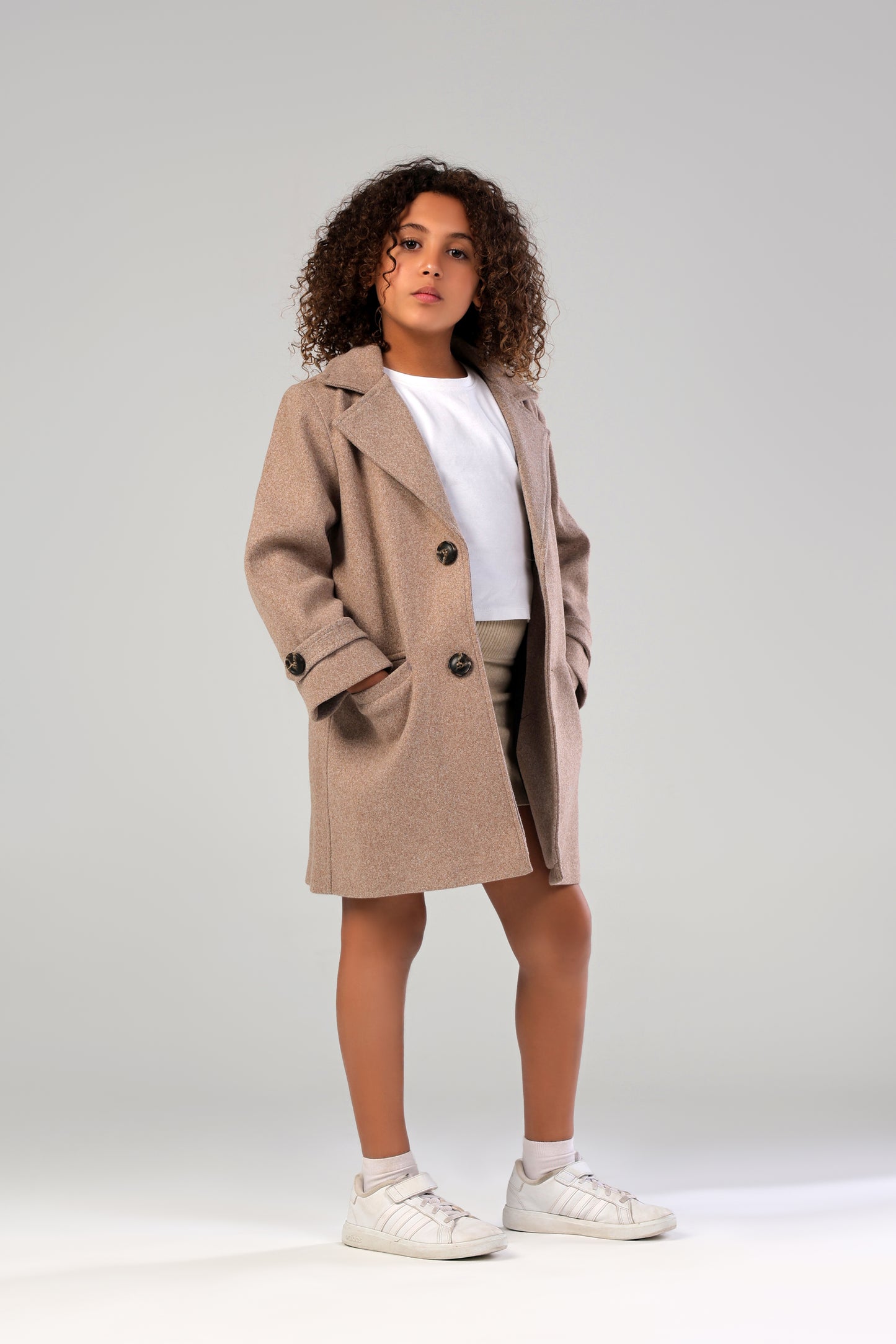The Little Editor Coat - Coffee (Girl)