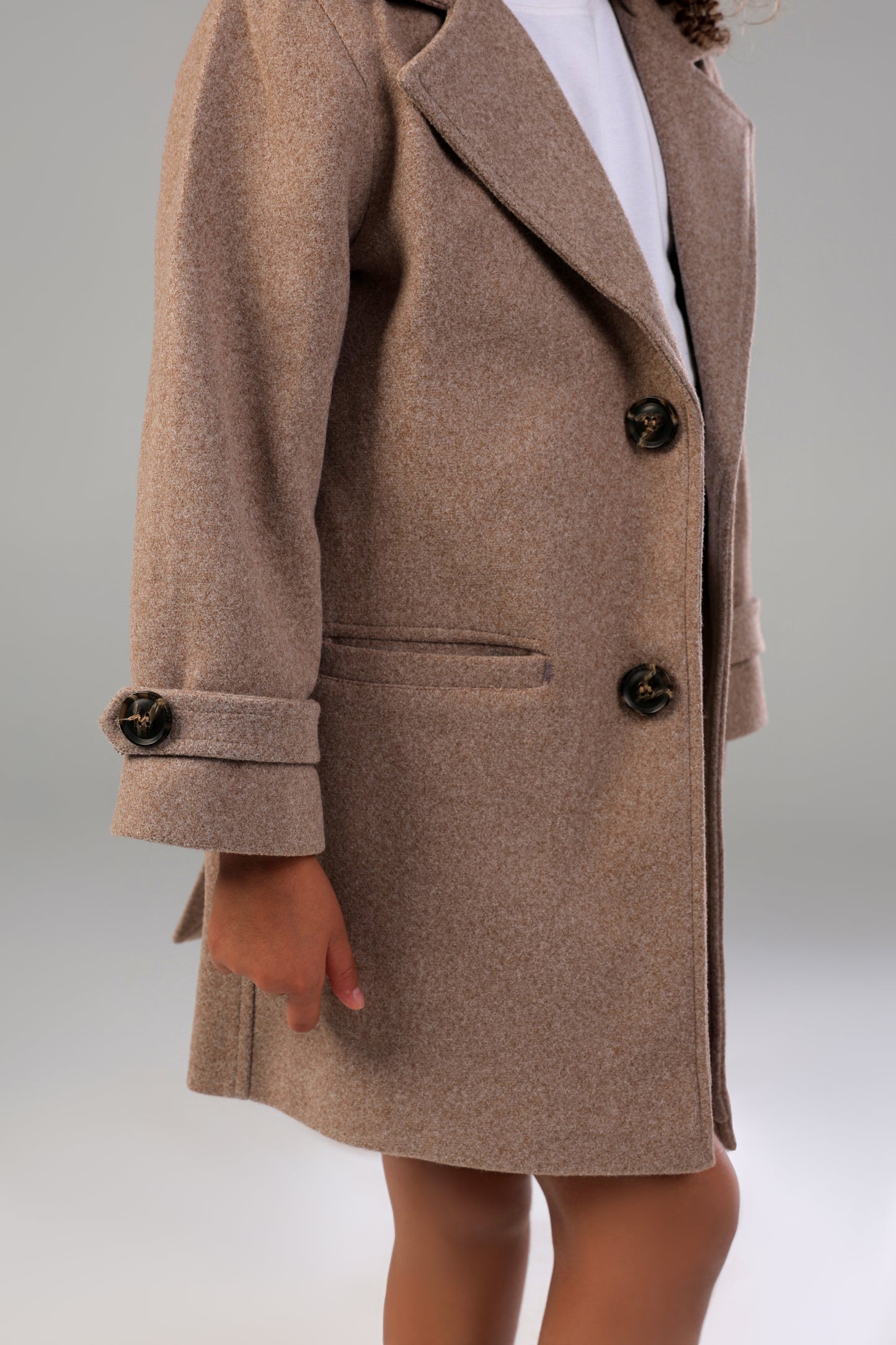 The Little Editor Coat - Coffee (Girl)