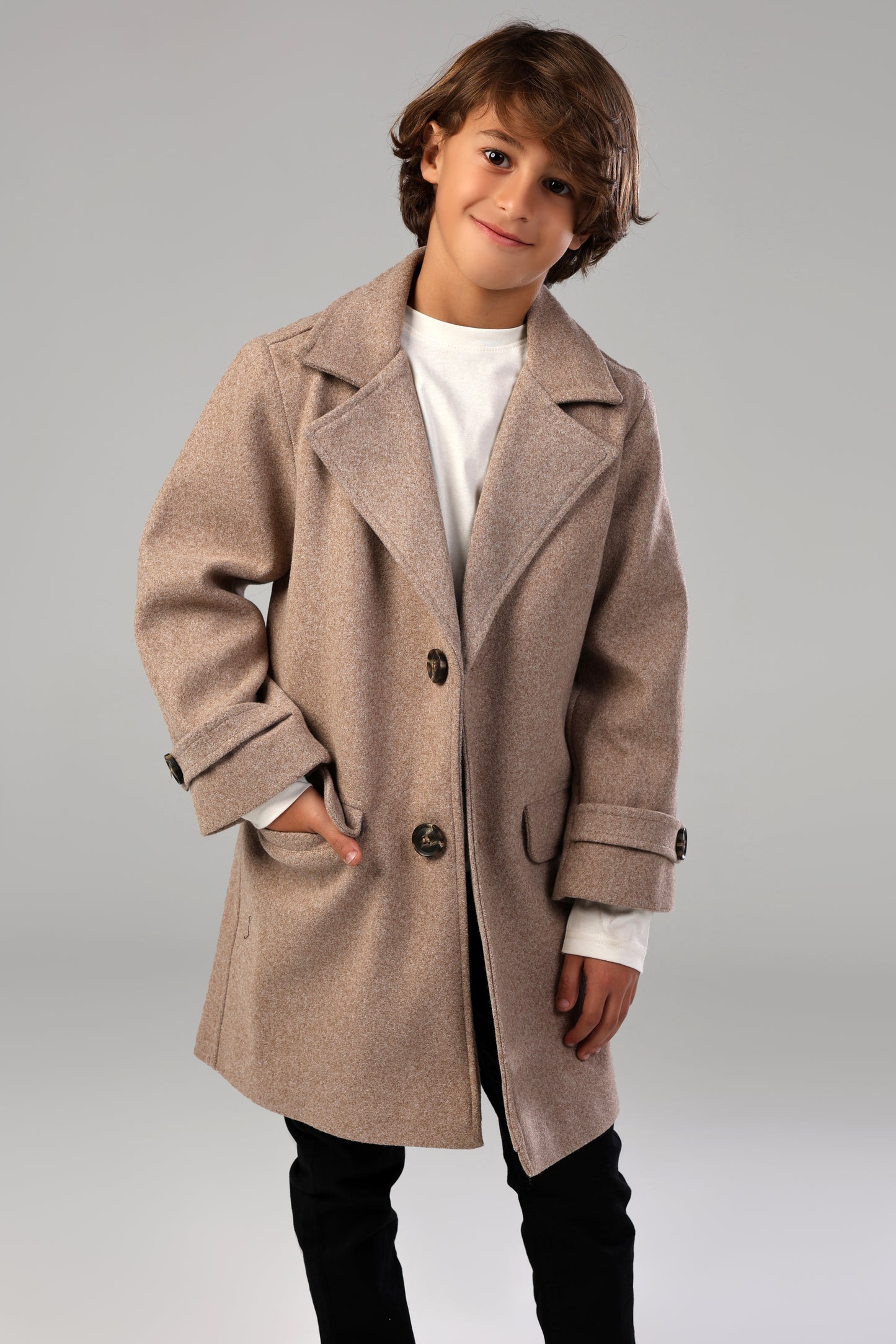 The Little Editor Coat - Coffee (Boy)