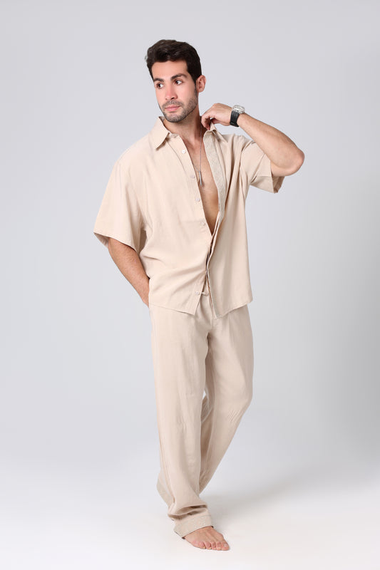 Ibiza Beige Pants Set