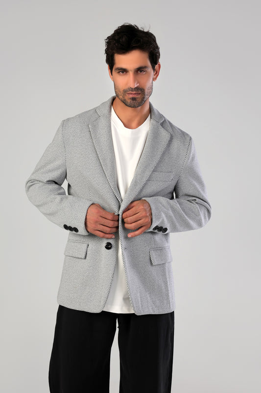 Grey Tweed Blazer