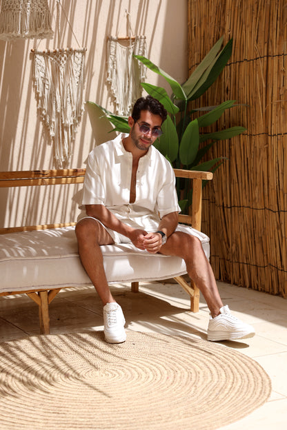 Sol White Linen Shirt