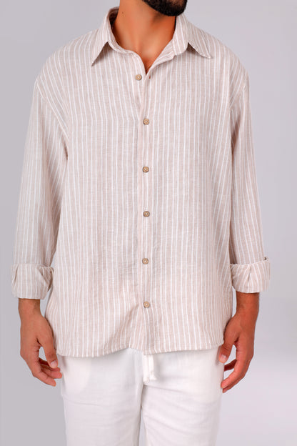 Linen Breeze Beige Shirt