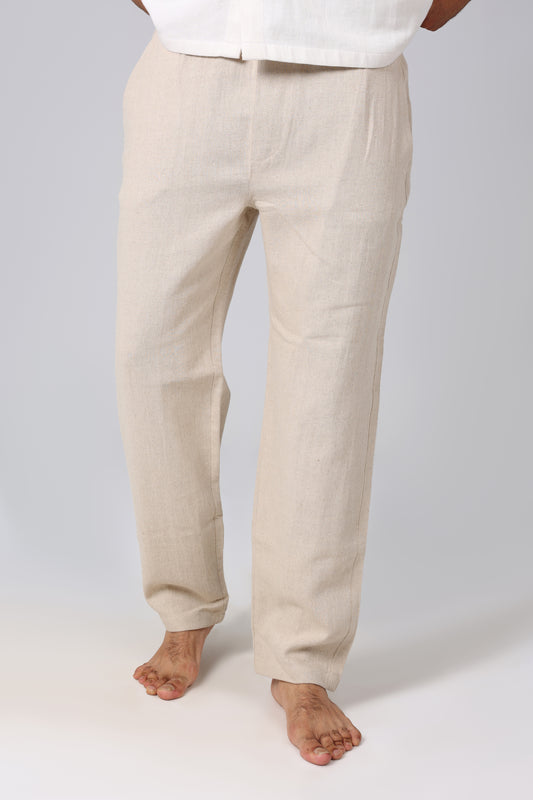 Laguna Beige Linen Pants