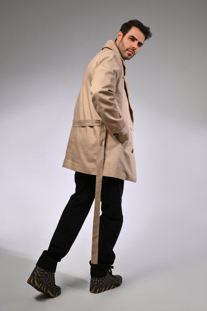 Beige Gabardine Trench