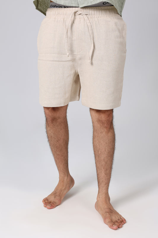 Sol Beige Linen Shorts