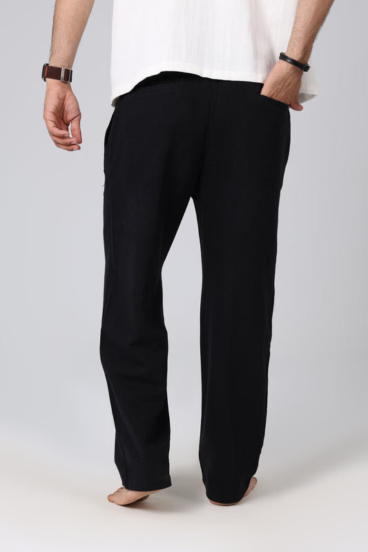 Laguna Black Linen Pants